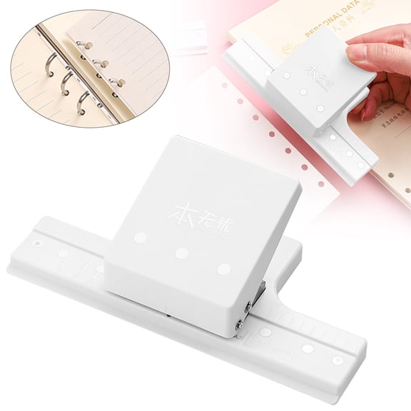 3 hole puncher for binder and Crafts – Manual Hole Puncher for Scrapbook, Card, Journal, Binder Binding, Portable Document Punch Tool for Office, Classroom, Home