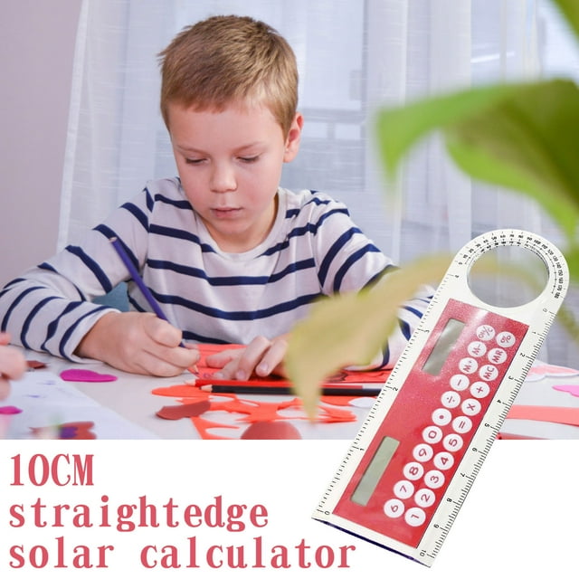 3in1 10cm Solar Ruler Calculator Multifunctional Large Display Screen