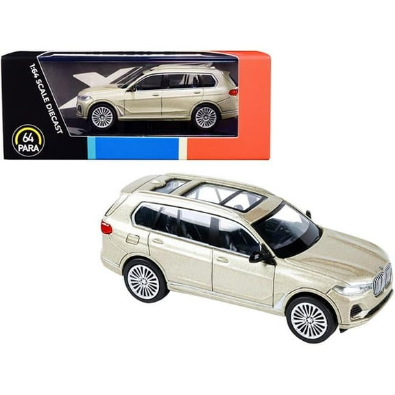 3 in. 1-64 Scale Sunstone BMW X7 Diecast Model Car with Sunroof, Metallic Gold