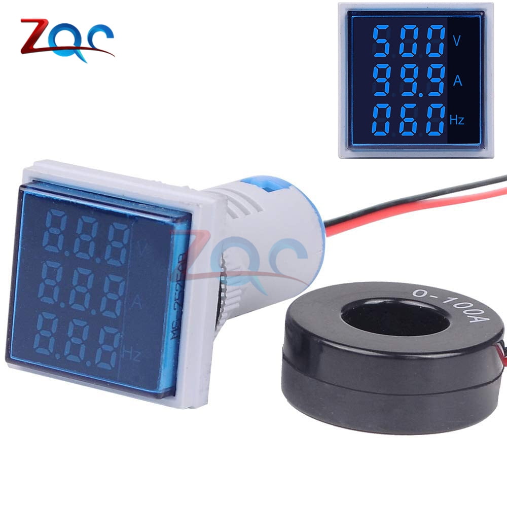 3 in 1 AC 60500V Digital Voltmeter Ammeter Hz Hertz Frequency Meter