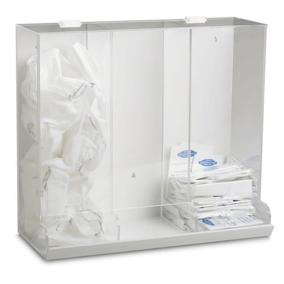 3-in-1 Acrylic Apparel Dispenser, White - Large