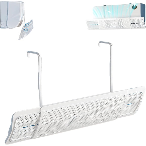3 in 1 Adjustable Air Conditioner Deflector Shield,Universal Retractable Wind Deflector for Home AC Vents,Anti-Wind Direct Blowing (1pc,white)