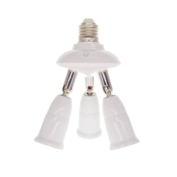 3 in 1 Adjustable E27 to E27 Base Light Bulb Adapter