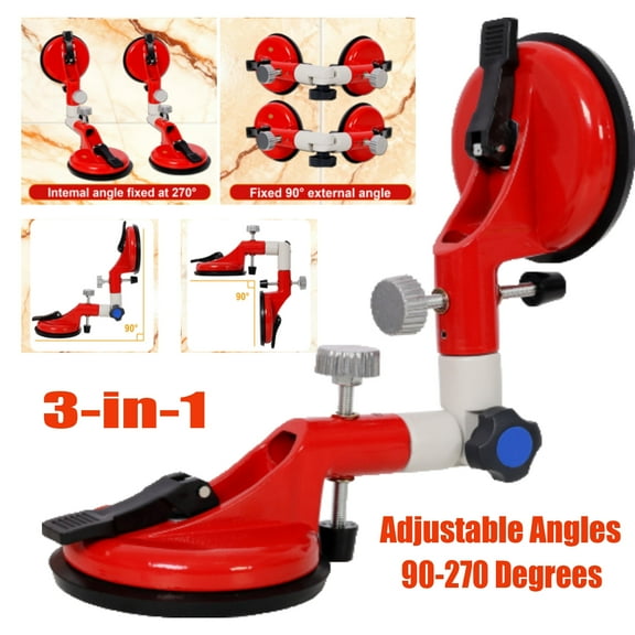 3-in-1 Adjustable Seamless Seam Setter Suction Cups For Countertop Marble Slab Granite Floor Tile Seam Joining ,Lifting and Leveling Gap Fixer Tools
