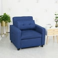 thumbnail image 1 of 3-in-1 Adjustable Sofa Bed Folding Chair,Sofa Sleeper Bed for Living Room Chair Bed Blue Linen Modern & Contemporary, 1 of 5