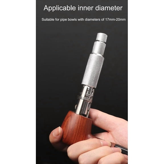 3 in 1 Adjustable Tobacco Pipe Reamer Cleaner with Drill Needle and Tamper Tool, Stainless Steel Smoking Pipe Carbon Remover Tool