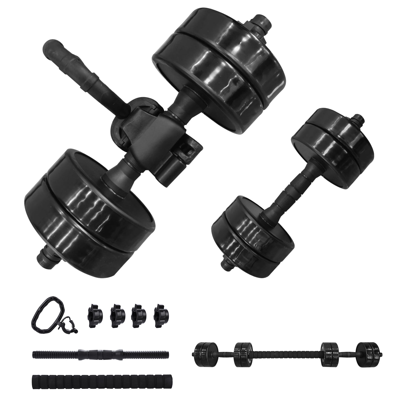 3-in-1 Adjustable Weight Set: Versatile Dumbbells, Kettlebells & Barbell Combo, 20-70LB, Non-Slip, Space-Saving Fitness Equipment (20 LB)