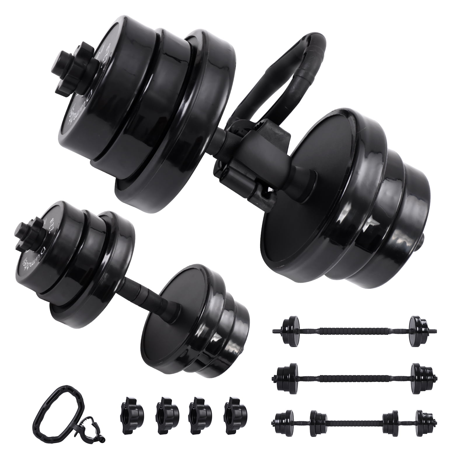 3-in-1 Adjustable Weight Set: Versatile Dumbbells, Kettlebells & Barbell Combo, 20-70LB, Non-Slip, Space-Saving Fitness Equipment (70 LB)