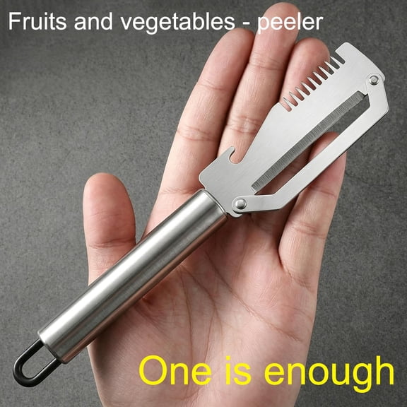 3-in-1 All-Round Tool Vegetable Peeler, Stainless Steel Peeler with Shredder & Fish Scaler, 3PCS Set, Ideal Kitchen Gadget & Thoughtful Gift for Mom