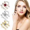 thumbnail image 1 of 3-in-1 Alloy Inlaid Rhinestone Female Popular Exquisite Fashion Rings Jewelry, Valentine's Day Gift for Girlfriend, 1 of 7