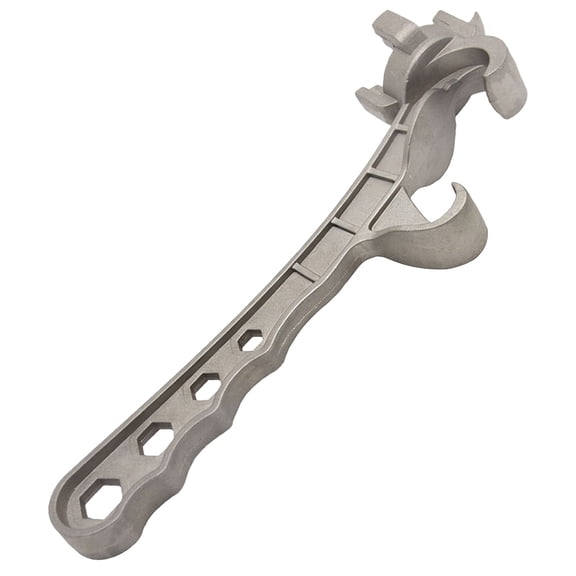 3-in-1 Aluminum Bung Wrench, 5 Gallon Bucket Opener Tool, Bung Caps Wrench for 5-55 Gallon Drums, Non-Sprking Heavy Duty Tool for Home, Industrial Use, 1 Pc, 9.65 Inches