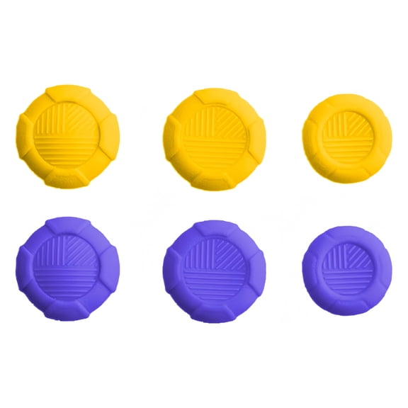 3 in 1 Anti-Slip Thumbstick Grips for Switch2 Game Controllers, Soft Silicone Cover Caps-Blue Yellow