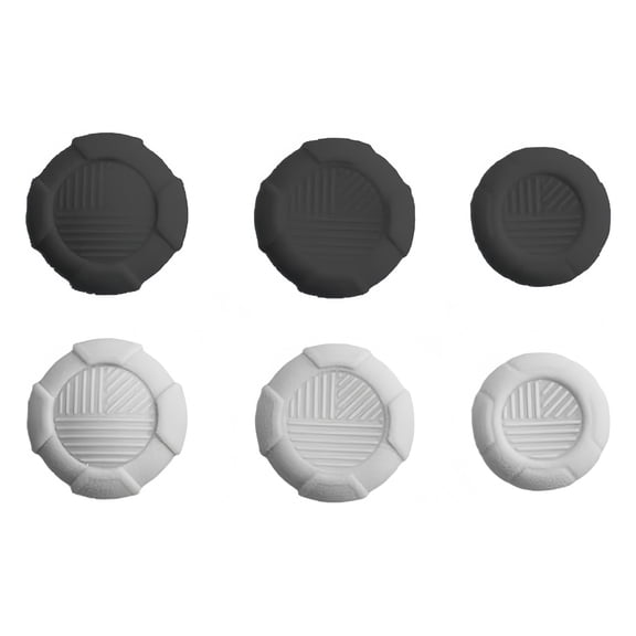 3 in 1 Anti-Slip Thumbstick Grips for Switch2 Game Controllers, Soft Silicone Cover Caps-Gray Black