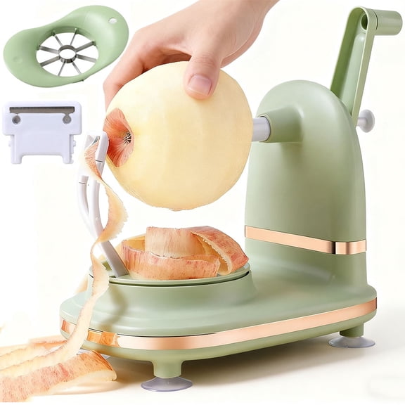3-in-1 Apple Peeler Corer Slicer with Corer Slicer & Replacement Blades for Easy Applesauce & Pie Prep,Mint Green