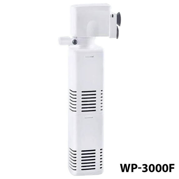 3-in-1 Aquarium Filter Pump Built-In Circulation System - Energy Efficient Small Fish Tank Water Purifier with 350-1200L/H Flow for 12"-40" Tanks (3000F)