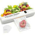 thumbnail image 1 of 3-in-1 Automatic Vacuum Sealer Machine  Upgraded Food Saver With LED Display  Compact Design  Includes 10 Vacuum Bags - Multi-Functional Kitchen Appliance, 1 of 5