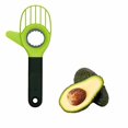 thumbnail image 1 of 3 in 1 Avocado Slicer Tool,Avocado Pit Remover and Cutter as knife peeler scoop with Comfort-Grip Handle (Green-(Slicer+Saver)), 1 of 6