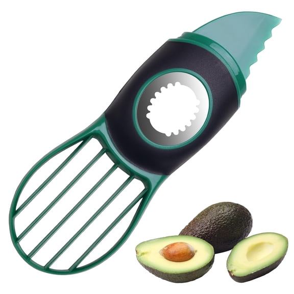 3-in-1 Avocado Tool Set with Skin Cutter, Pit Remover, and Slicer Green