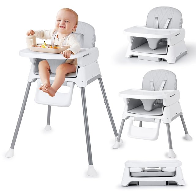 3 in 1 Baby High Chair, Adjustable Convertible Chairs for Babies and