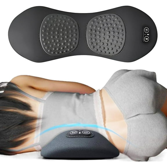 3-in-1 Back Massager, 2025 New Electric 3 in 1 Back Massager with Traction Lifting and Vibration Massage and Heat Compress Against Pain, Backs Massagers for Neck and Shoulder and Backs (Light Gray)