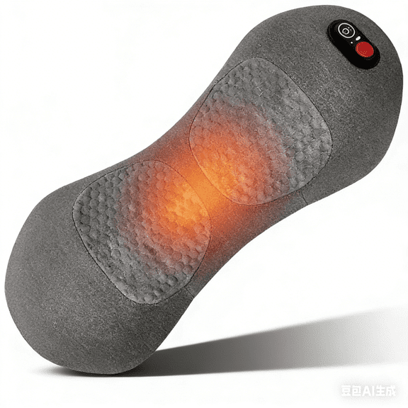 3 in 1 Back Massager, Electric Lumbar Support Pillow with Heat, Vibration and Traction for Bed and Chair, Deep Tissue Pain Relief, Lower Back Support