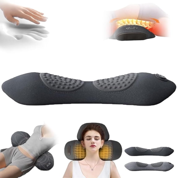 3 in 1 Back Massager with Heat, Upgraded Neck and Shoulder Massager Pillow with Slow Rebound Memory Foam for Portable Relaxation at Home or Office