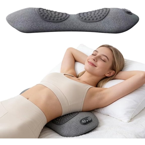 3 in 1 Back Massagerd with Vibration, Traction, and Heat for Sciatica Pain Relief and Neck/Shoulder Comfort