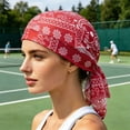 thumbnail image 1 of 3 in 1 Bandana Skull Cap Breathable Do Rag Liner UV Sun Protection Face Cover Neck Drape for Cycling Hiking Outdoor Sports(Red,55-60cm), 1 of 4