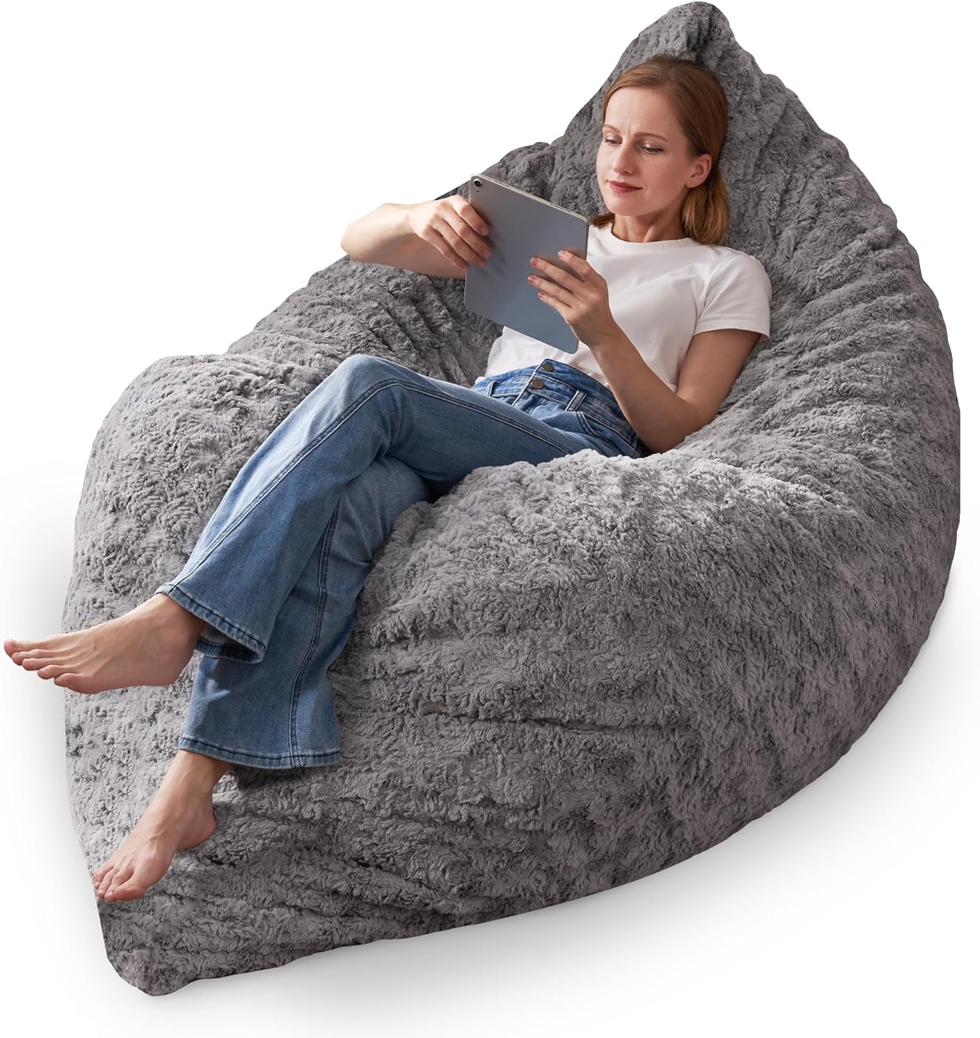 3 in 1 Bean Bag Chair, Memory Foam Bean Bag Chair, Convertible Bean Bag