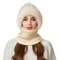 thumbnail image 1 of 3 in 1 Beanie Hat For Women, Upgrade 3 in 1 Beanie Hat with Scarf and Mask, Fall Winter Warm Knitted Ski Scarf and Mask Set (Beige), 1 of 9