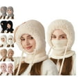 thumbnail image 1 of 3 in 1 Beanie Hat for Women, 2025 New Outdoors Windproof Hat with Scarf and Mask Beige Free, 1 of 4