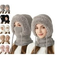 thumbnail image 1 of 3 in 1 Beanie Hat for Women, 2025 New Outdoors Windproof Hat with Scarf and Mask Gray Free, 1 of 4
