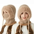 thumbnail image 1 of 3 in 1 Beanie Hat for Women with Scarf and Face Mask - Warm Windproof Knit Winter Hat Set for Skiing Hiking Commuting Outdoor Activities, 1 of 7