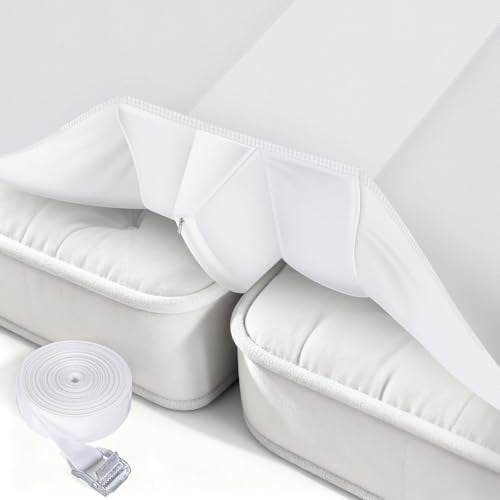 3-in-1 Bed Bridge Twin to King Converter Kit with Attached Fitted Sheet | Split King Gap Filler for Adjustable Bed & Bed Gap Filler | Twin to King Daybed Gap Filler | Washable Cover | 78"x75"