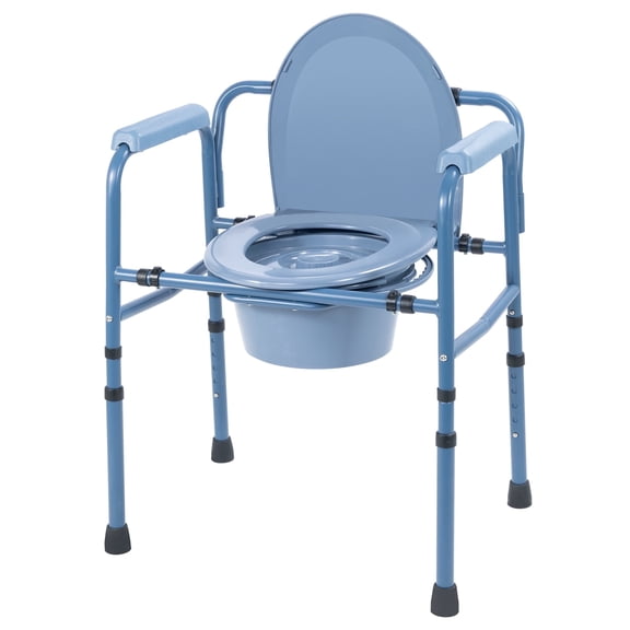 Soaids Bedside Commode, 3-in-1 Portable Chair with Adjustable Height, Bucket and Splash Guard, 300 lb Capacity