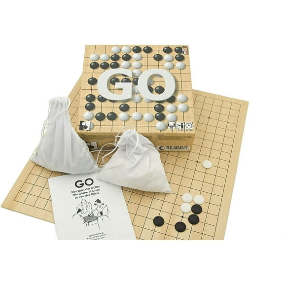 3-in-1 Beginner Go Set with Cardboard Board and Plastic Stones