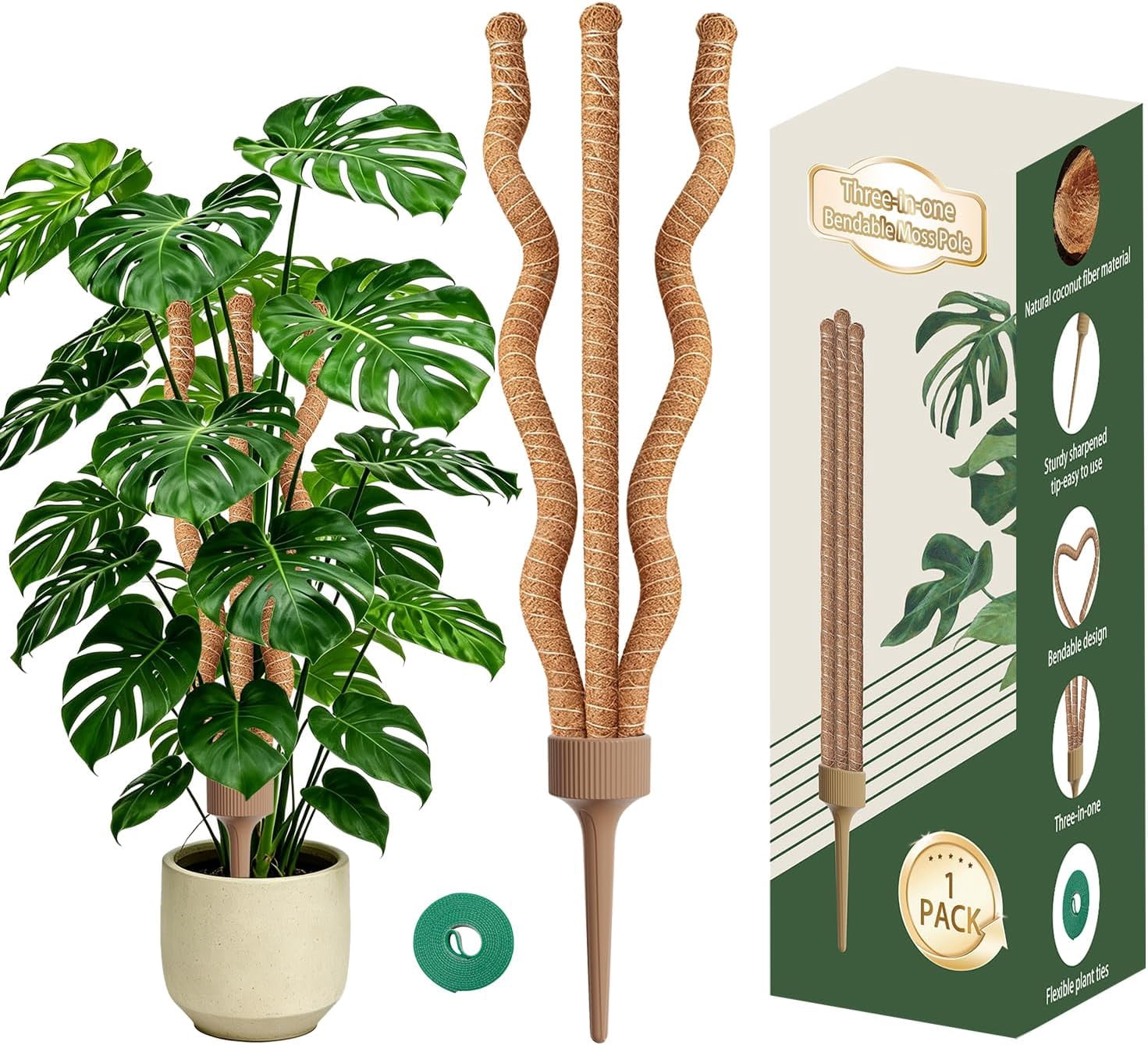 Moss Poles for Climbing Plants Support