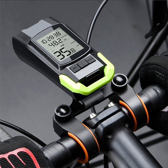 3-in-1 Bicycle Light Set with Wireless Speedometer & Horn, USB Rechargeable Waterproof Headlight for Cycling Safety