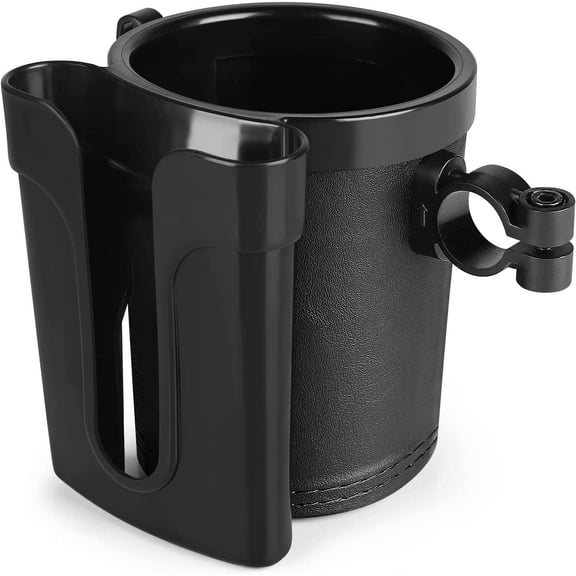 3-in-1 Bike Cup Holder with Phone and Key Holder,  Drink Can Holder for Bicycles, Motorcycles, Scooters, Black, 2 Pack