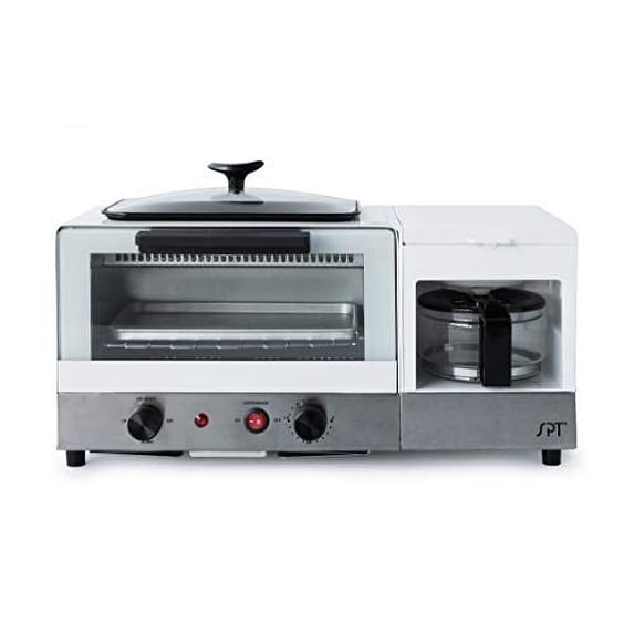 3-in-1 Breakfast Maker, Stainless Steel & White