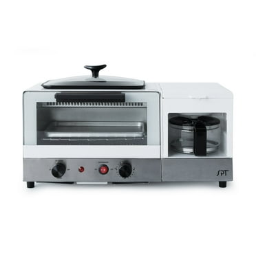3-in-1 Breakfast Maker, Stainless Steel & White