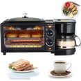 thumbnail image 1 of 3-in-1 Breakfast Maker Station,Portable Oven Breakfast Maker With Coffee Machine,Non-Stick Pan,Versatile Breakfast Maker, Toaster Oven With 30-Min Timer,for Apartments Kitchenettes, 1 of 6
