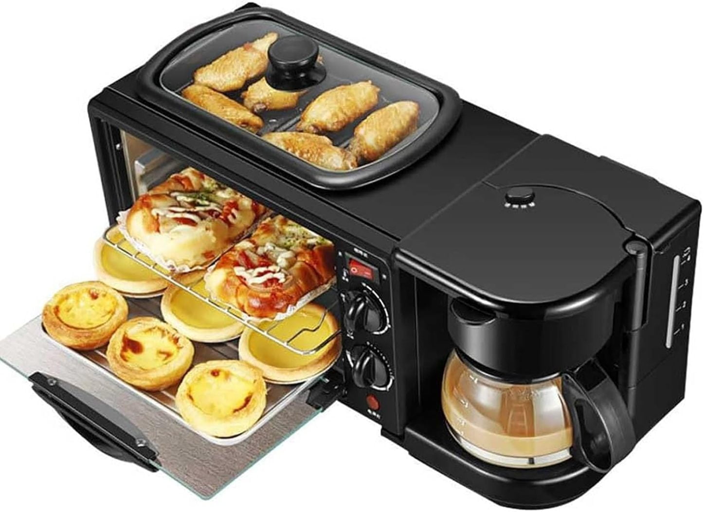 Curated visual reference: Picture Idea: 3 In 1 Breakfast Station Includes Coffee Maker Non Stick