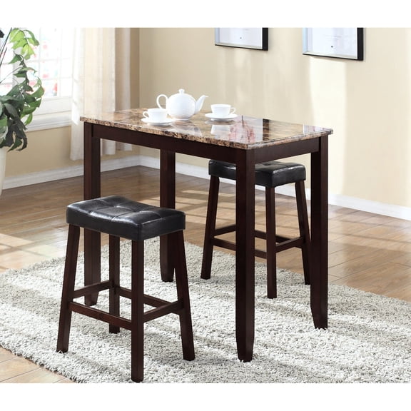 3-in-1 Breakfast Table Package / Espresso Finish for Home Use
