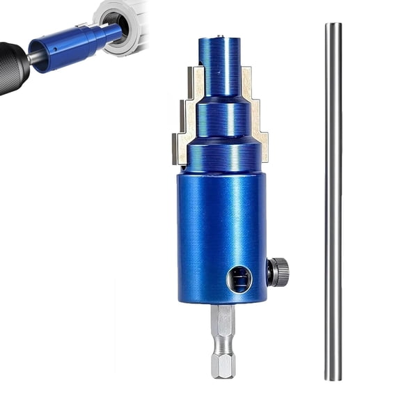 3-in-1 Broken Pipe & Valve Extractor, Adjustable Pipe Nipple Thread Remover, Electric Drill & Manual Compatible Plumbing Repair Tool for 1/2", 3/4", 1" Pipes