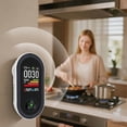 thumbnail image 1 of 3-in-1 CO Detector Temperature and Humidity Monitor, Digital Display Alarm for Kitchen Garage Indoor Air Quality, Battery Powered Safety Sensor,A, 1 of 8