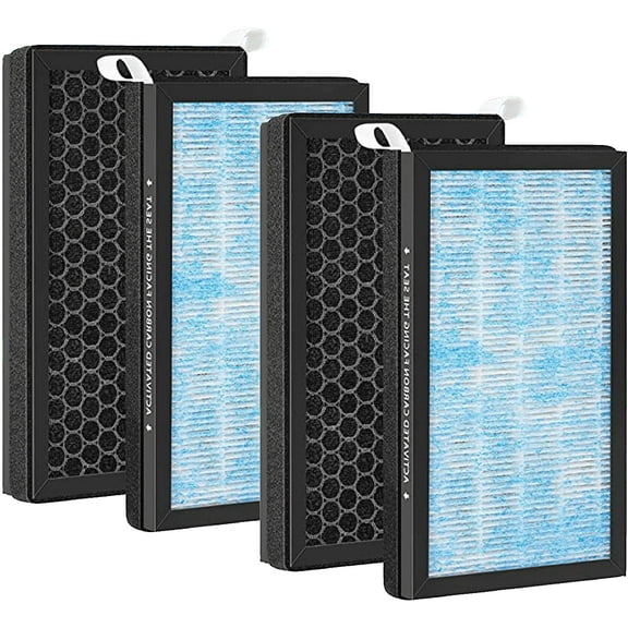 3-in-1 Cabin Intake HEPA Activated Carbon Air Filter Replacement For Tesla Model 3 / Model Y 2016 - 2022 1107681-00-A. Pack of 4