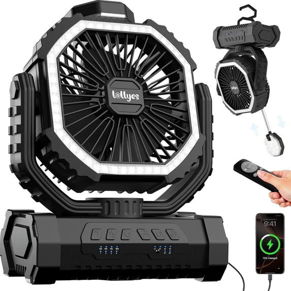 3-in-1 Camping Fan with LED Light & SOS – Ultimate Outdoor Gear
