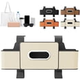 thumbnail image 1 of 3-in-1 Car Backseat Organizer with Cup Holder, Tissue Box, Trash Bin & Hooks, 2026 Multifunctional Back Seat Car Organizer for Phones, Snacks, Drinks, and Handbags (white), 1 of 8