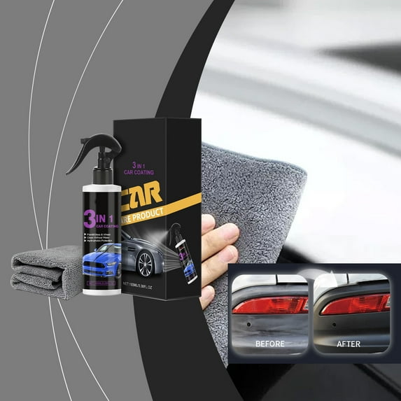 3-in-1 Car Paint Restorer Spray, 100ml Scratch Repair & Rust Prevention, Gloss Enhancer, UV Protection, Waterless Wash Formula, Easy Spray-On Shine, Anti-Oxidation Coating